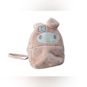 Loungefly My Melody Plush Backpack in Soft Pink